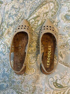 Aerosoles Diego Natural Woven Slingback